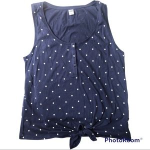 **CLEARANCE** Old Navy NWT L polka Dot Button-up Tank Top